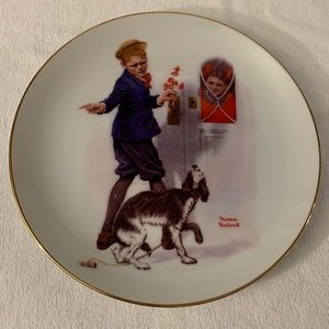 A Dog’s Day - Norman Rockwell - Young Love Plate